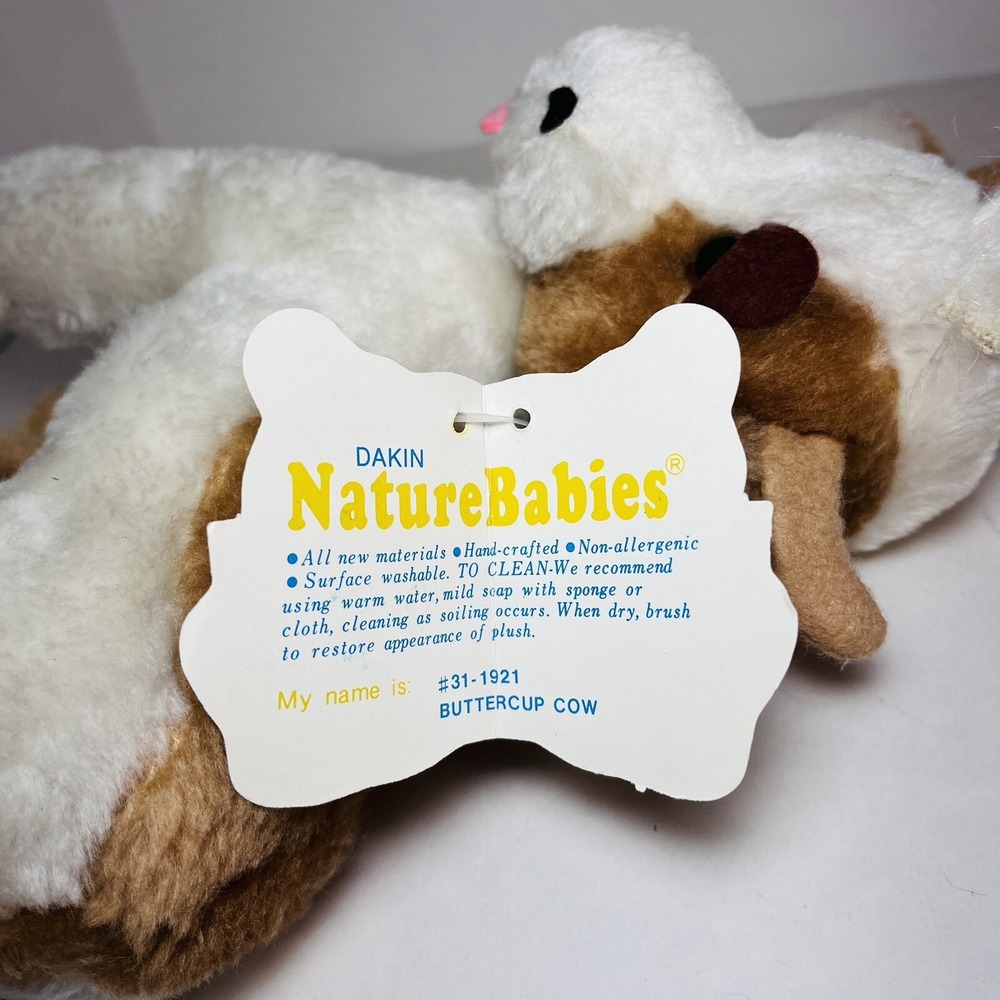 Vintage 1977 Dakin NatureBabies Buttercup Cow Plush 31-1921 With Tags - Picture 5 of 16